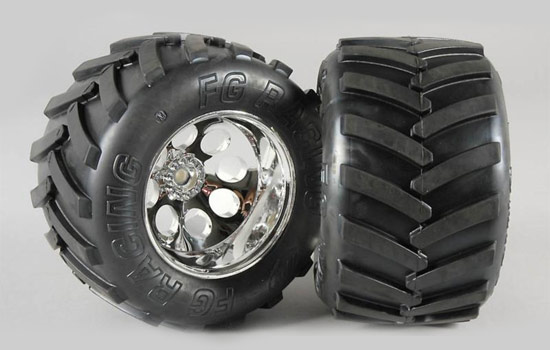 Monster Truck tires H 14mm glued (2p)