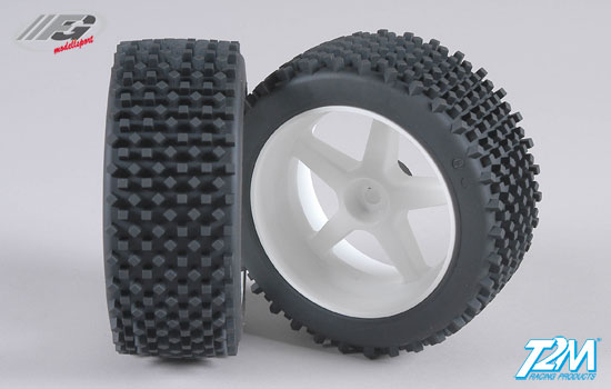 FG Mini block M OR tires glued white (2p)