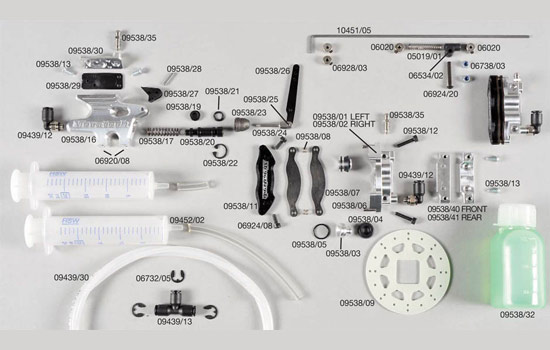 voiture FG Hydr. 2kolbenbremse Hinterach. Set