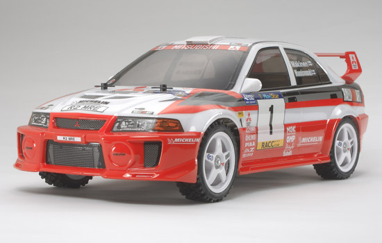 Carrosserie Mitsubishi Lancer Evo V WRC mont e sur chassis DF03ra